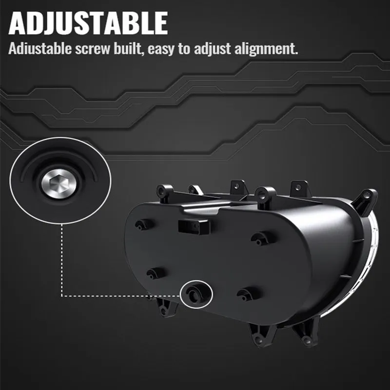 2021 New 124W Dual LED Motorcycle Headlight for Harley Road Glide 2015 2016 2017 2018 2019 2020 Motorcycle Headlamp Replacement