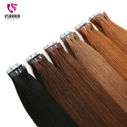 VSR Tape Hair Long Last Life Strong Adhesive Double Sided US Blue Tapes Silk Straight Tape Hair Extensions