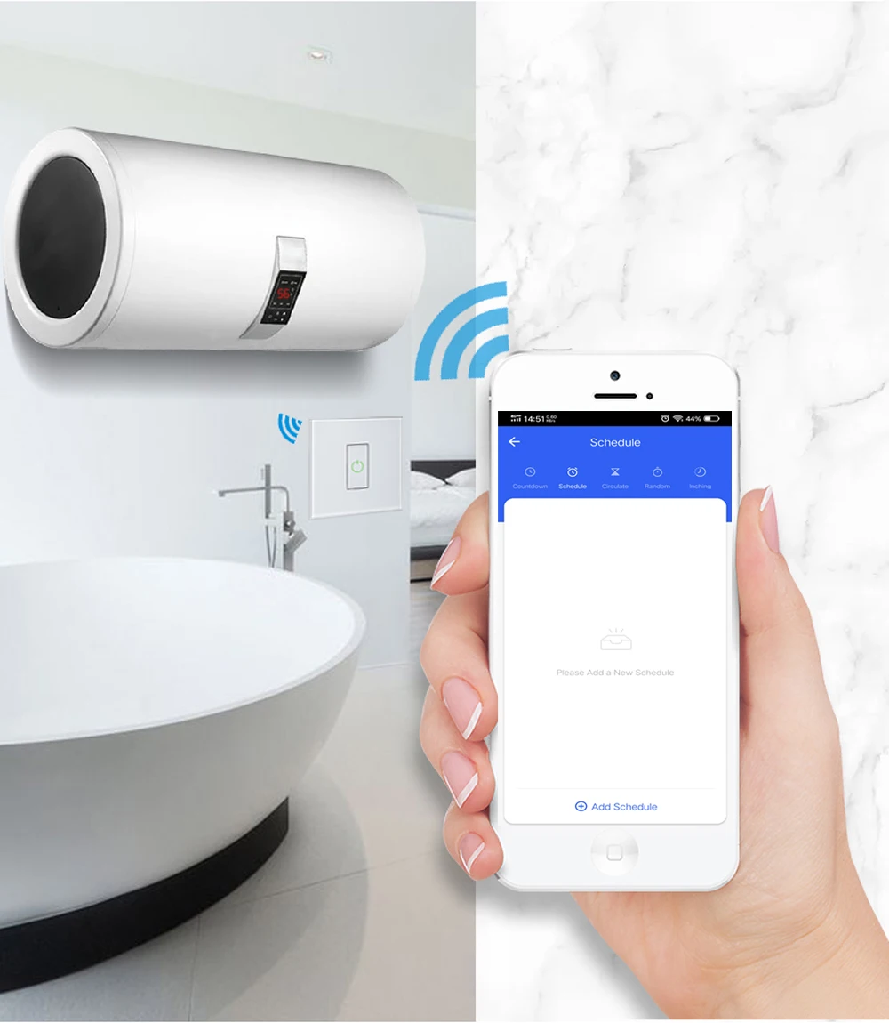 CUSAM interruptor inteligente de alta potencia 20A disyuntor para caldera calentador de agua eléctrico aire acondicionado, funciona con Alexa Google Home