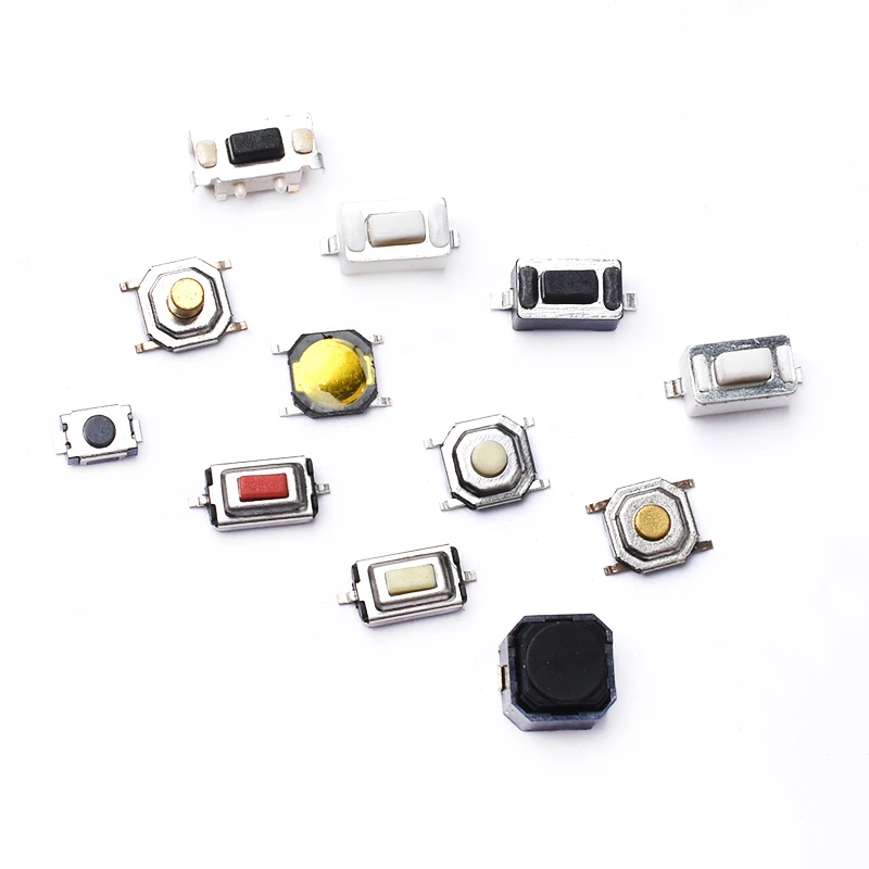 50 sztuk przełącznik taktowy silikonowy przycisk mikroprzełącznik 3*4*2mm 3x6x4.3mm 2Pin 3x6x2.5mm 4*4*1.5mm SMD 4 stopy