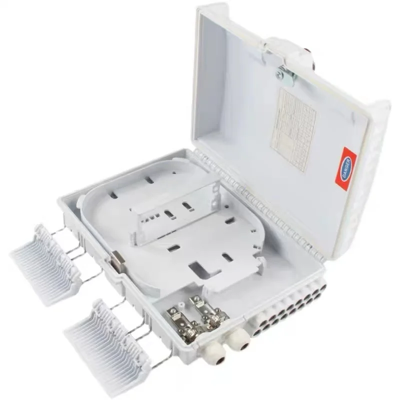 Waterproof Fiber Optic Distribution Box, IP65, 1x16 PLC Splitter, White ABS, Outdoor FTTH, Fiber Junction Box, Brazil, ELINK