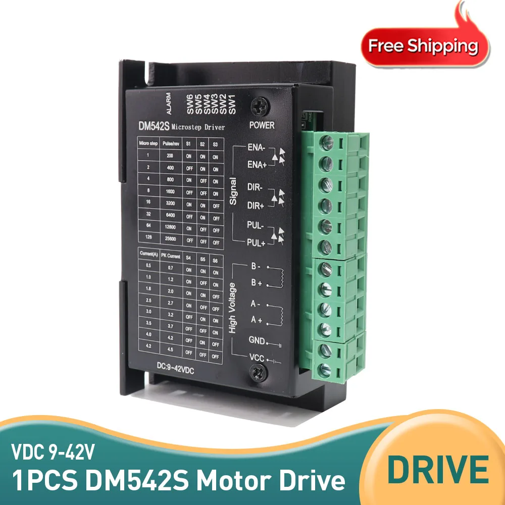 

dm542S for nema 23 motor, M542/2M542 stepper driver, DM542 stepper drivers 18-48 VDC Max. 4.5A 57 86 Series