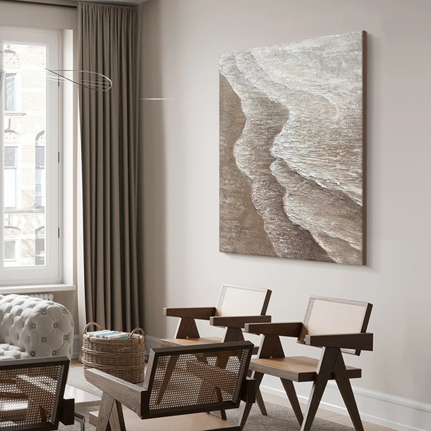 

Настенная картина «Морская волна» для украшения дома, абстрактная картина с полной текстурой, Современная Настенная картина для гостиной, домашняя картина без рамы, хорошее настенное искусство