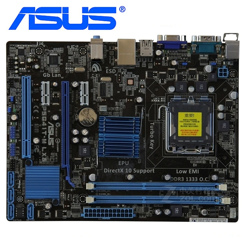 

ASUS P5G41T-M LX3 Motherboards LGA 775 DDR3 8GB P5G41T G41 P5G41T-M LX3 Plus Systemboard SATA II PCI-E X16 Used