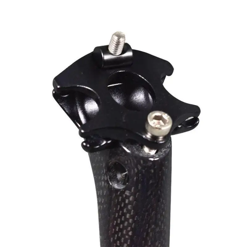 No Logo Bike Seatpost Carbon Fiber Road Bike Mountain Bike Offset Seat Post 27.2/30.8/31.6 mm Diameter Bicycle Seat Post