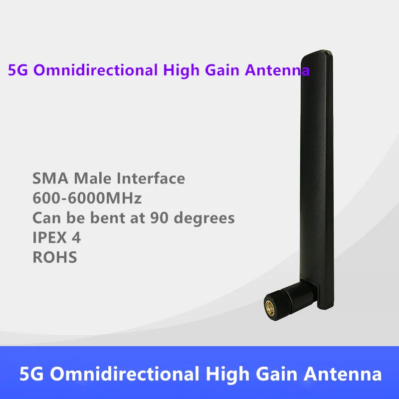 5G omnidirectional high gain glue stick antenna for quectel RM500Q-GL SMA male interface 600-6000MHz sma male to MHF4 Pigtail