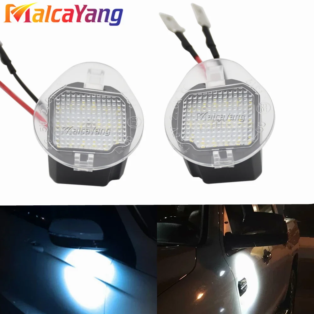 البركة ترحيب ضوء ل جيب جراند شيروكي 2014 - 2017 سطوع عالية LED الجانب تحت مرآة مصباح البركة ضوء تصفيف السيارة