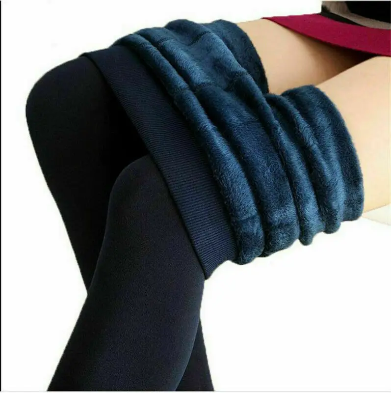 8 Colors Womens Tights Winter Warm Fleece Lined Pantys High Waist Female Thermal Stretchy Slim Skinny Tights Solid Colors