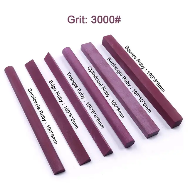 1PC 3000 #   Grit Ruby Whetstone Ostrzałka do noży kuchennych Kamień do ostrzenia Graver Stone Oil Stone