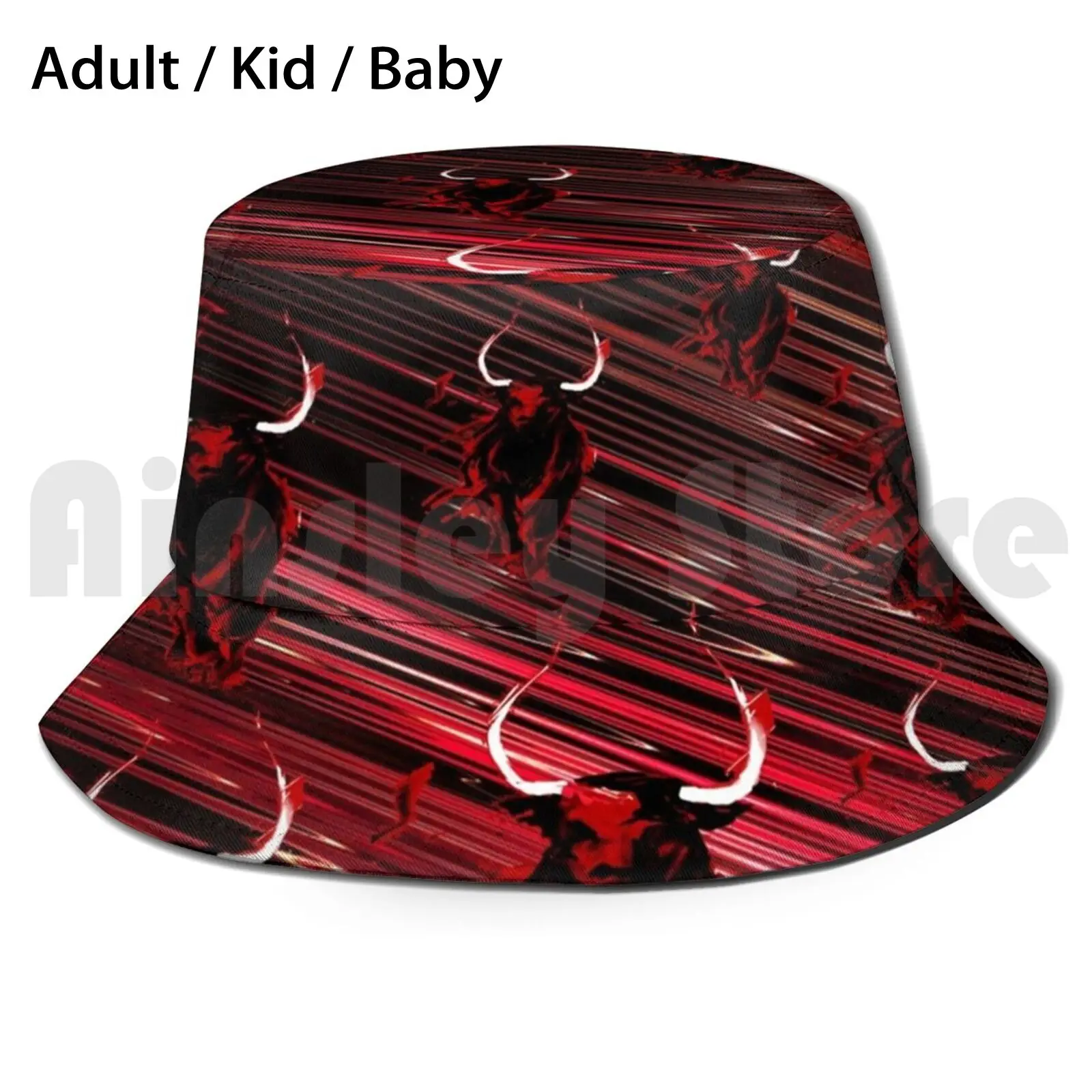 Wild Sun Hat Abstract Blood Animals Nature Bullfight Silhouette Spain Tattoo Wild Rain Sketch Horn