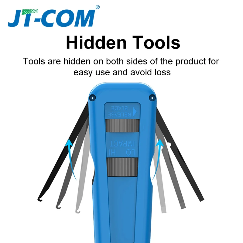 110 Type Punch Down Tool Multi-function Network Cable Module Tool  with Two Blades Telephone Impact Terminal Insertion Tools