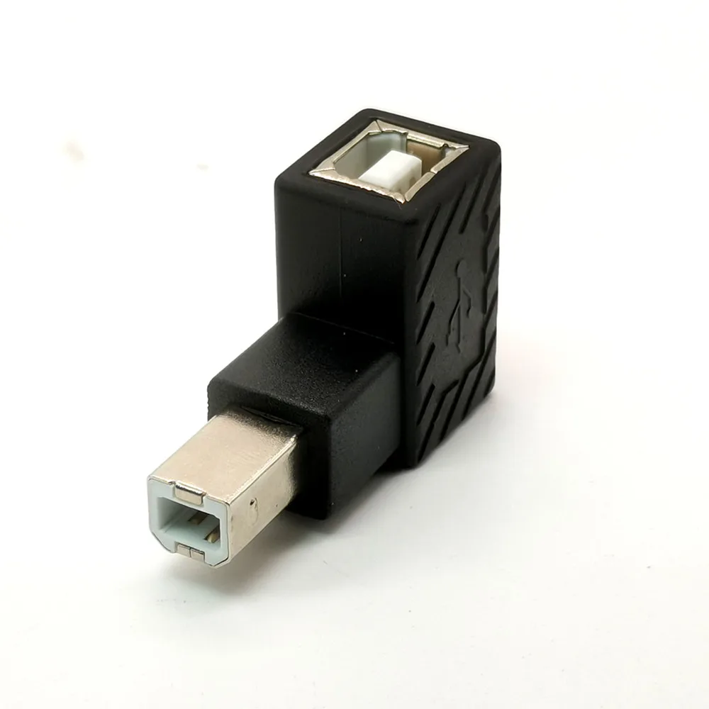 USB ADAPTER TYPE B MALE TO FEMALE RIGHT ANGLE 90 DEGREE UP&DOWN&LEFT&RIGHT ADAPTOR USB 2.0