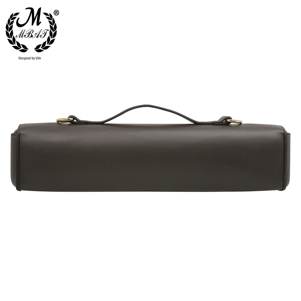 M MBAT Water-Resistant Flute Case Synthetic Leather Gig Bag Box Concert Adjustable Shoulder Strap Musical Instrument Accessories