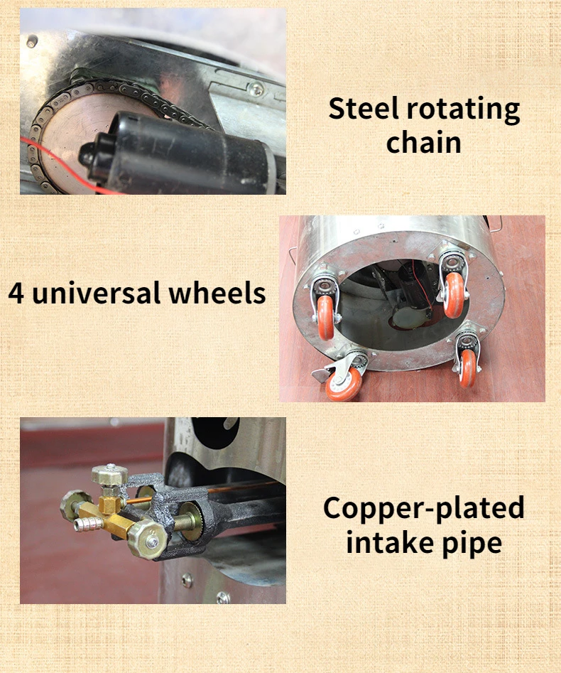 آلة الكستناء المقلية الأوتوماتيكية عمودية تجارية ، سكر ، متعددة الوظائف