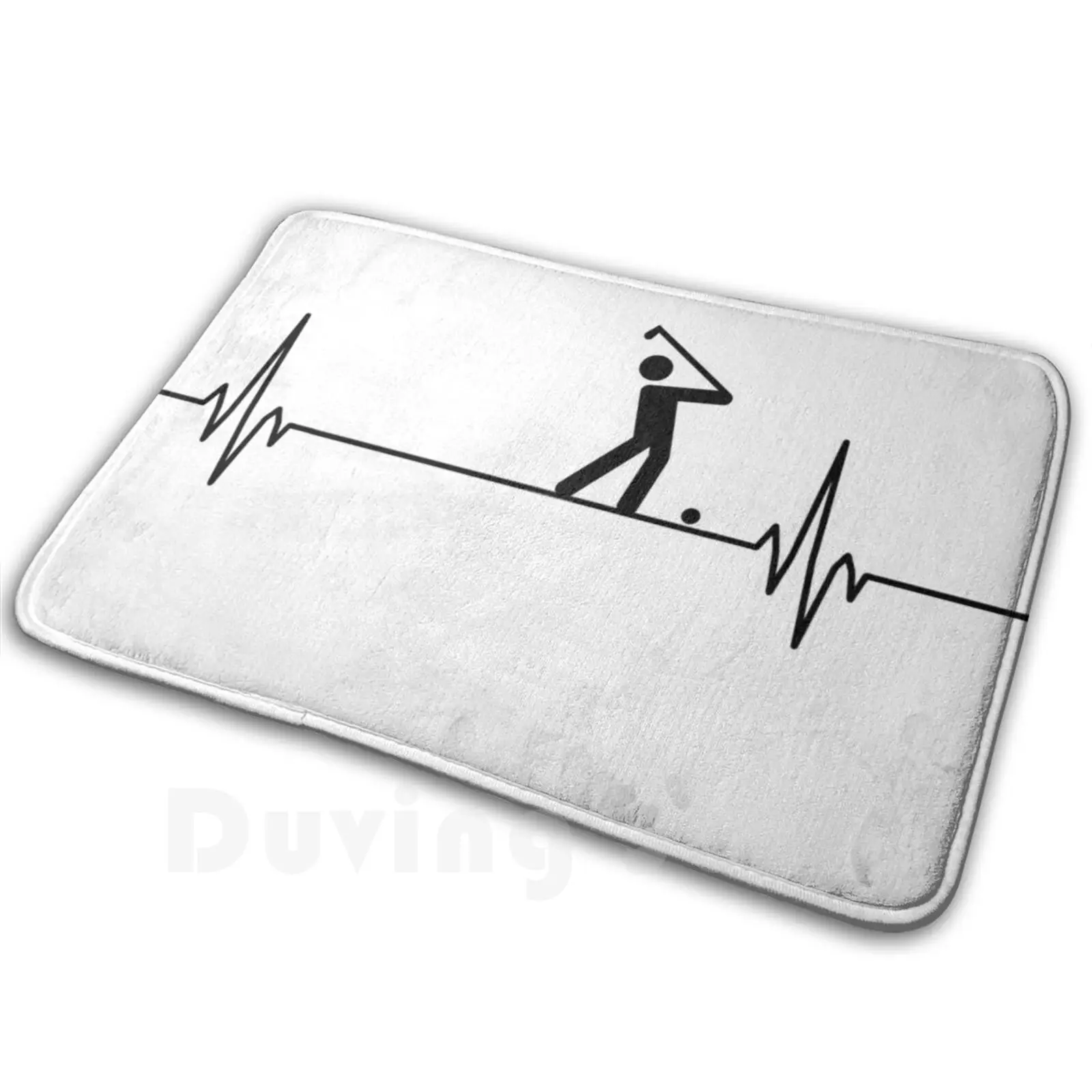 Golf Lustig Für Golfer Herzschlag Puls Soft Non-Slip Mat Rug Carpet Cushion Golf Golf Golf Geschenke Golf Lustig Golf