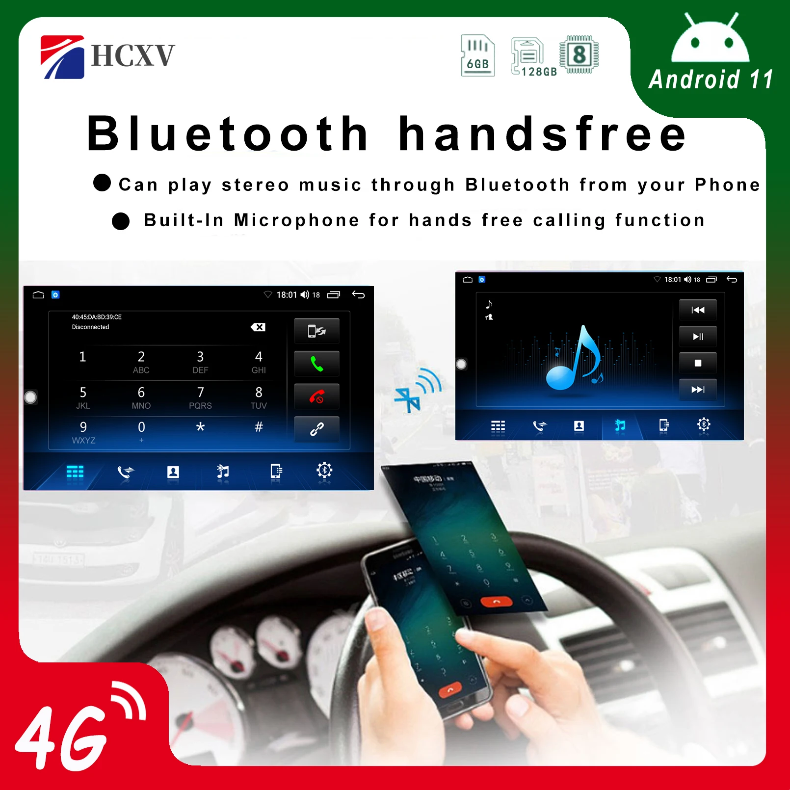 HCXV Android Car Radio Player Tesla Style Vertical For Hyundai Tucson 9.7’’ Carplay Multimedia Player Speakers GPS Navigation