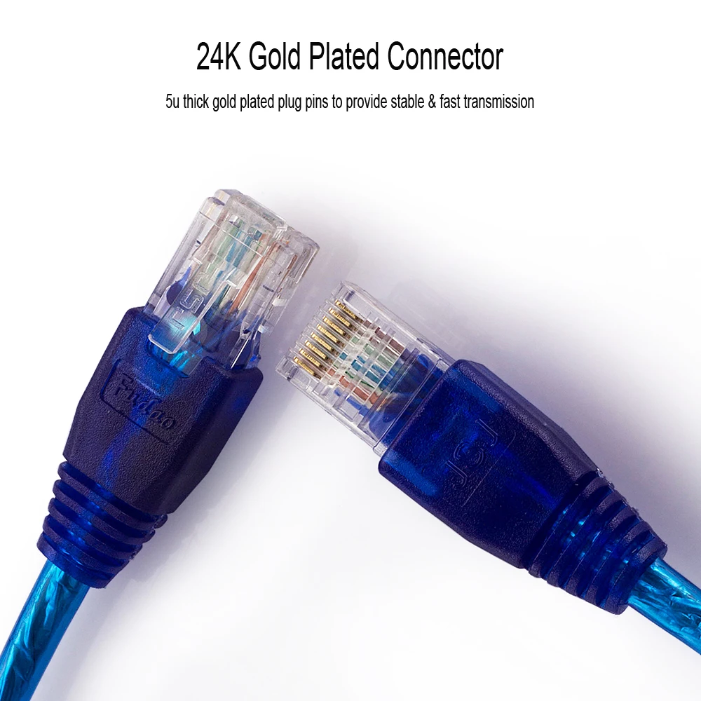 DIGIZULU Ethernet Cable RJ45 CAT5E FTP Network Patch Cord Lan Jump Cable For Modem Router Computer