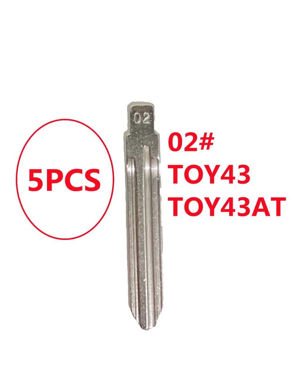 

5pcs 02# KD Blade Car Key Blade TOY43 TOY43AT Blade for Toyota Corolla Camry Fortuner Yaris Axio Hilux for Xhorse KD KEYDIY JMD