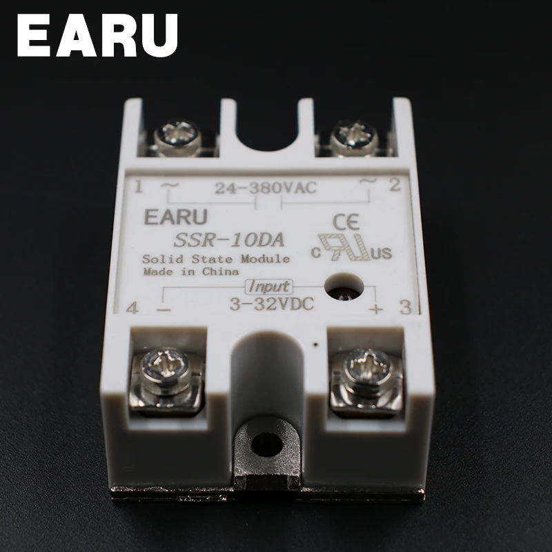 DC 3-32V AC 24-380V เอาต์พุต SSR 10A Solid State Relay SSR-10DA SSR-10 DA สำหรับ PID Temperature Controller หม้อแปลงไฟฟ้าแรงดันไฟฟ้า