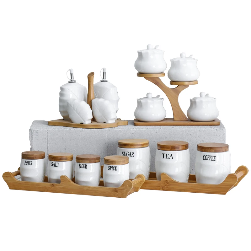 

Kitchen Supplies Ceramic Sealed Can Seasoning Box Home Seasoning Can Bottles Nordic