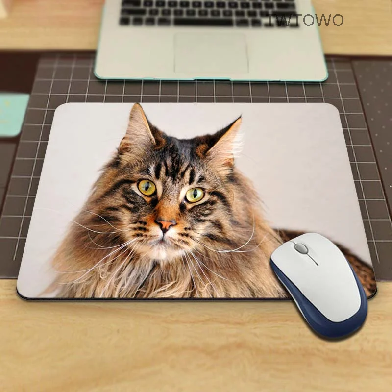 Maine Coon Cat Hot Sale 18*22cm and 21*26cm Mouse Pad Mat Comfort Mice Pads