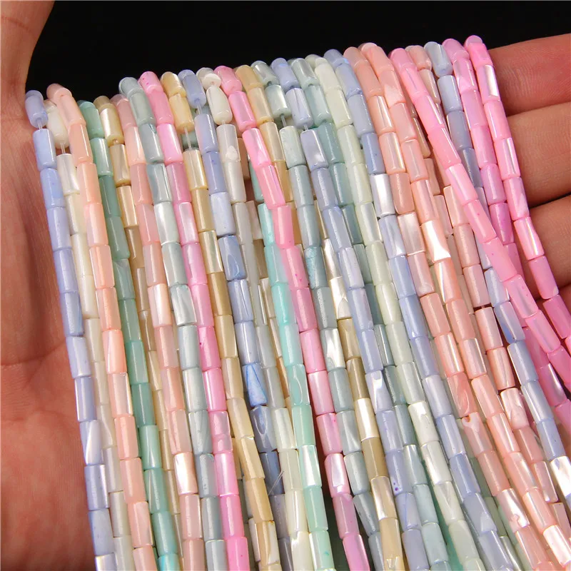 4X8mm Tube Cylinder Shell Beads Seed Beads Spacer Beads For Jewelry Making Charm DIY Necklace Bracelets Earring  Accessories