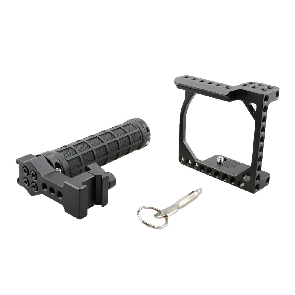 HDRIG For Sony Camera Cage With Nato Top Handle Full Basic Cage Frame For Sony A6000/A6300 /A6400 /A6500 /A6600 For Canon