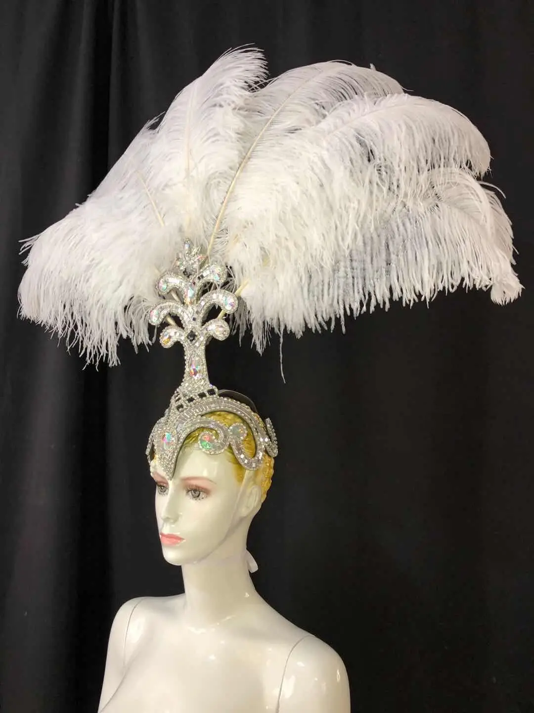 الرقص اللاتينية سامبا اكسسوارات الموضة رائعة غطاء الرأس الريش عروض الرقص حساسة الاكسسوارات سامبا الملابس