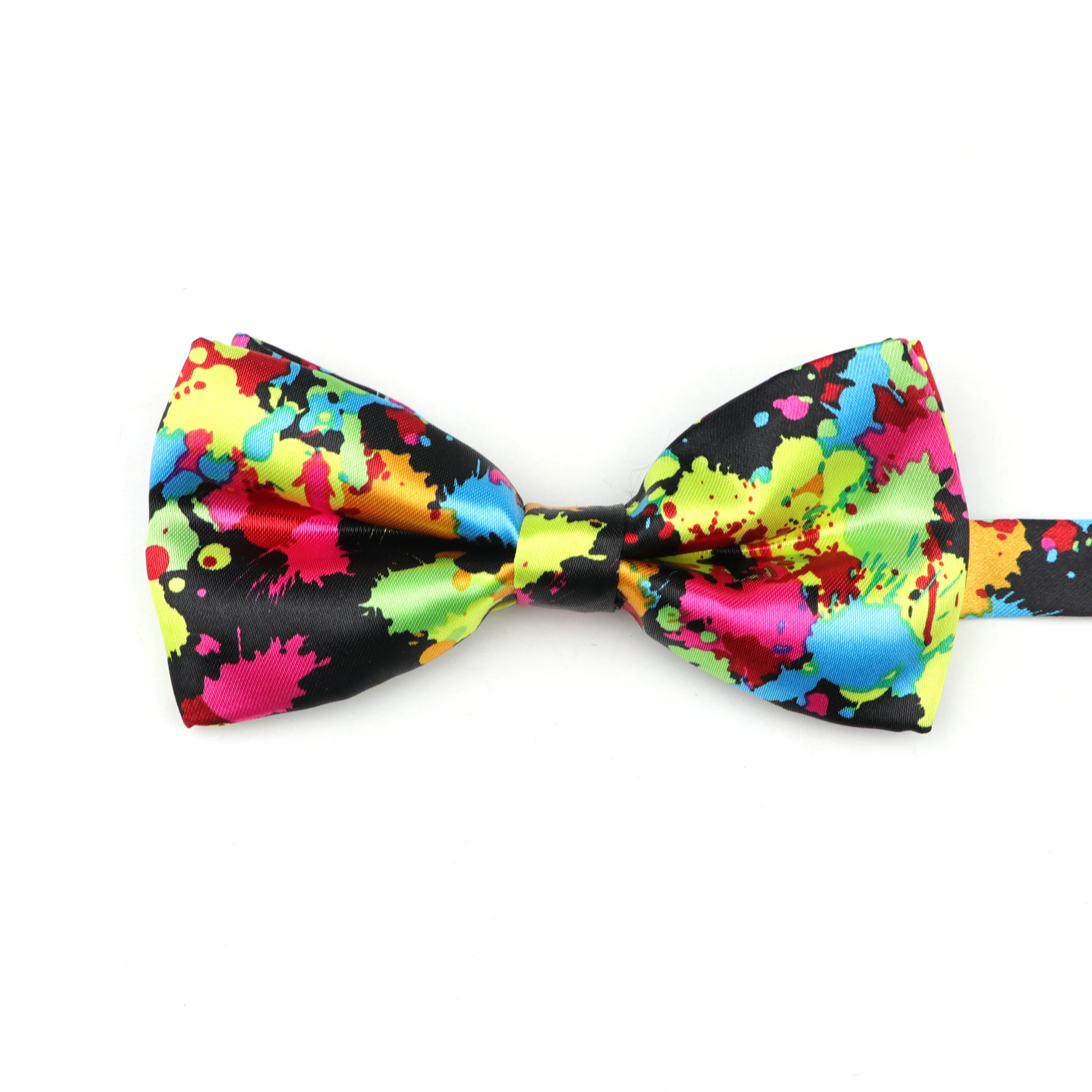 Men's Bow Tie Smooth Colorful Lovely Soft Polyester Butterfly Bowtie Pattern Novelty Cravat Bowties Female Male Neckwear