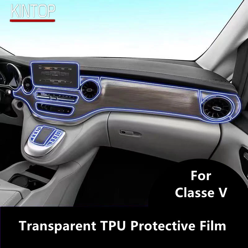 For Mercedes-Benz Classe V 2021 W447 Car Interior Center Console Transparent TPU Protective Film Anti-scratch Repair Film