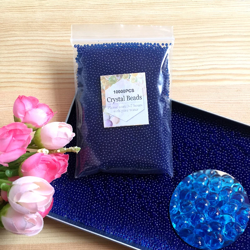 10000 teile/beutel Kristall Boden Hydrogel Gel Orbiz Wasser Perlen Blume/Hochzeit/Dekoration polymer Wachsenden Wasser Bälle Großen Haus decor