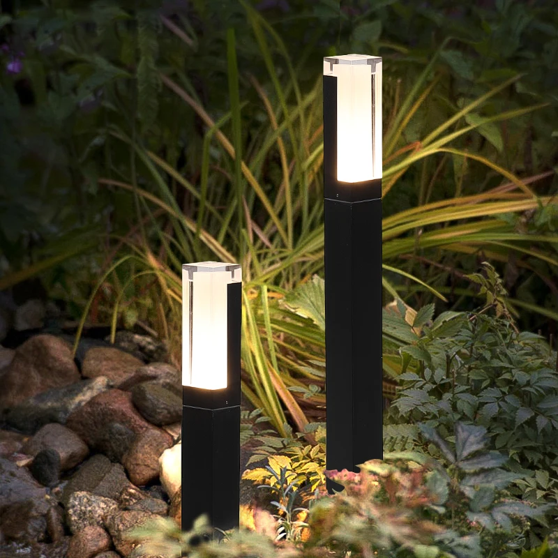 12W LED enchufe de tierra paisajes luz al aire libre impermeable decoración patio camino Villa jardín bolardo LED lámpara de césped 1 Uds