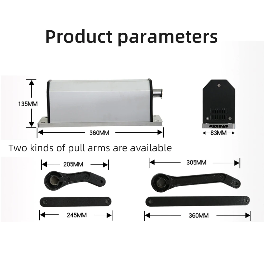 Imagem -06 - Abridor de Portão Lateral Automático 110240v 110-240v Metal Impermeável Porta Elétrica Fechar Pull Arm Fechar Porta Porta Lateral