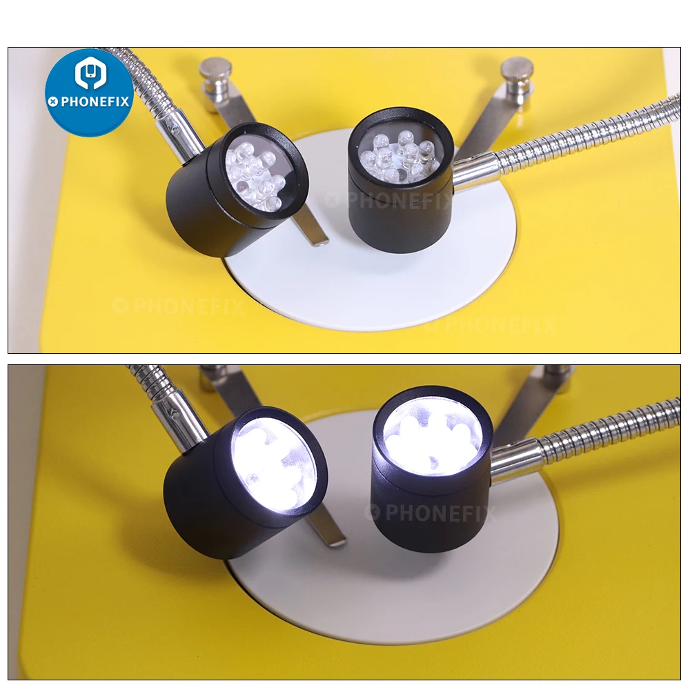 กล้องจุลทรรศน์ LED Light ด้านข้างเติม Illuminator LED Source สำหรับสเตอริโอกล้องจุลทรรศน์แว่นขยายกล้องวิดีโอ