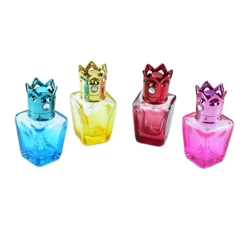 

Colorful Glass Perfume Bottle Crown Shape Perfume Atomizer Makeup Tool Mist Dispenser Refillable 15ml Perfume Spray Bottle 20pcs