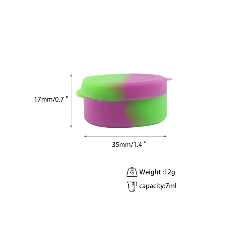 5pcs 7ml Multi Use Wax Container Mini Essential Oil Storage Box Assorted Colors Ointment Jar Concentrate Tank Home Use