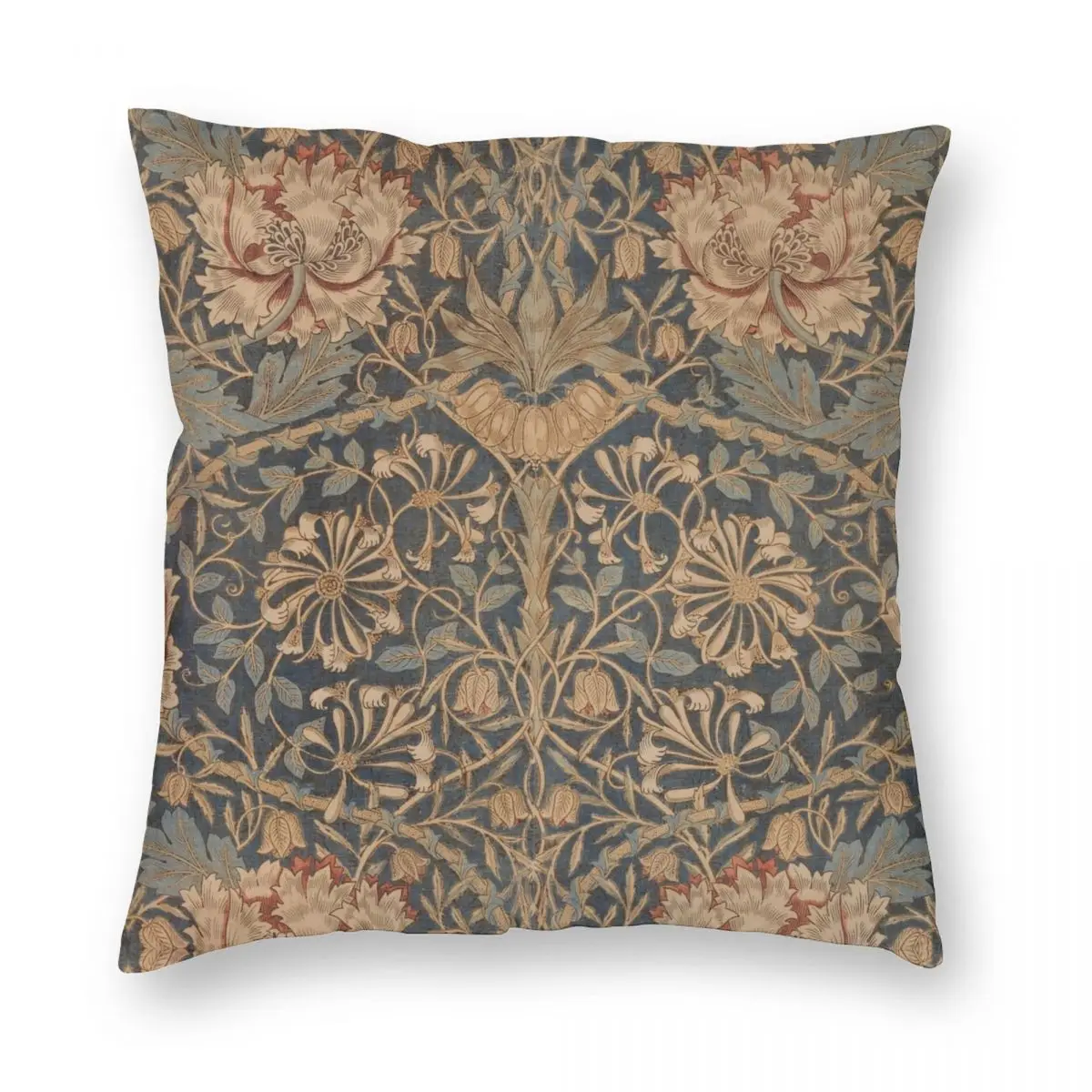 Honeysuckle By William Morris Square Pillowcase Polyester Linen Velvet Printed Zip Throw Pillow Case Car Cushion Case 18