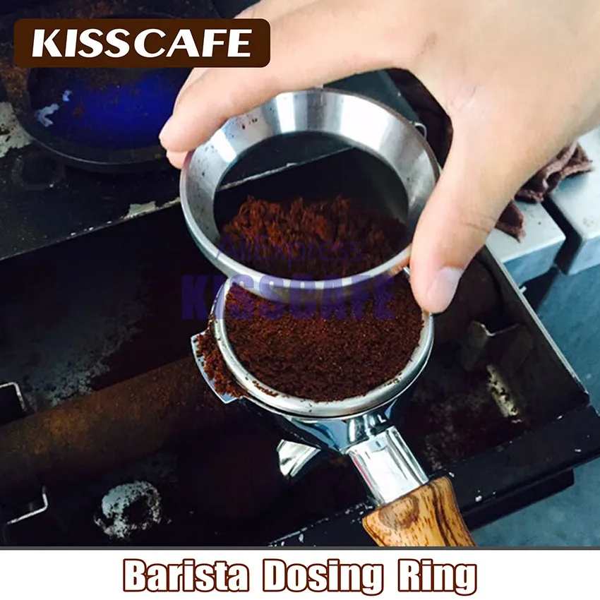 57 MM 57,5 MM Kaffee Dosierung Ring 304 Edelstahl Für Lelit Trichter Siebträger Kaffee Zubehör Espresso Barista Werkzeuge – Detail 11