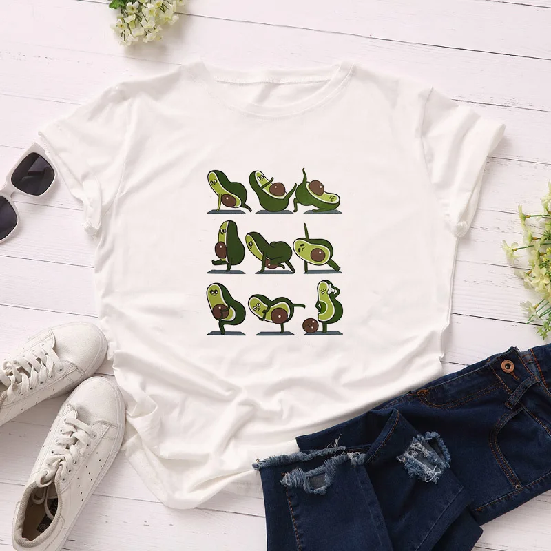 Funny Broccoli women t shirt Summer Vegetables cartoon tshirt Multicolor Harajuku Vegan Print t-shirt female clothes