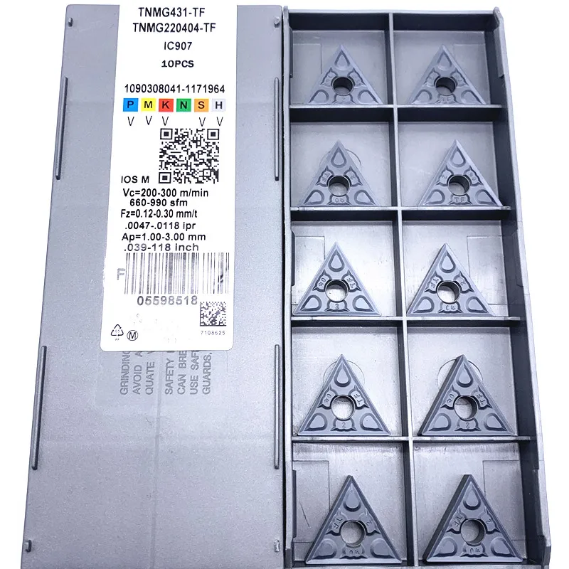 TNMG220404 TF IC907 908 External Turning Tool Carbide Insert Indexable Carbide Turning Inserts Lathe Blade for Cylindrical
