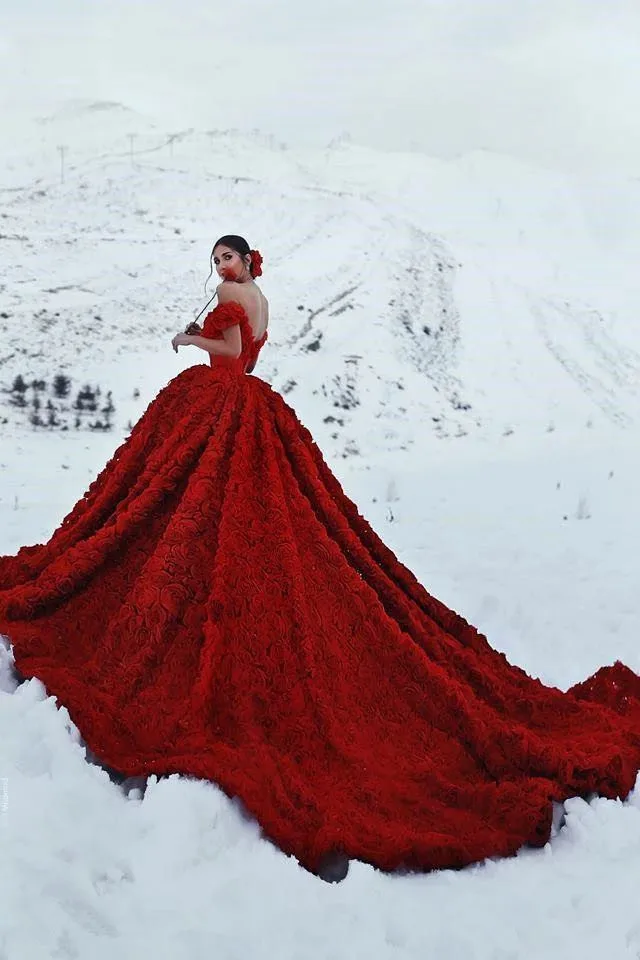 Lindo vestido de noiva vermelho plus size, feito sob encomenda, vestido de casamento longo trai