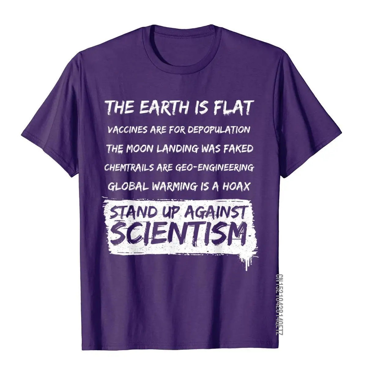 Flat Earth Earth Is Flat Against Scientism T-Shirt Men New Design Comics Tops Tees Cotton T Shirts High Street