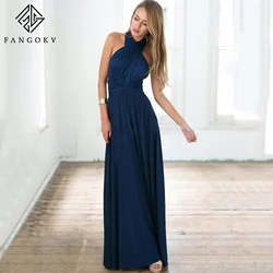 Sexy feminino multiway envoltório conversível boho maxi clube vestido bandagem vestido longo festa damas de honra infinito robe vestido