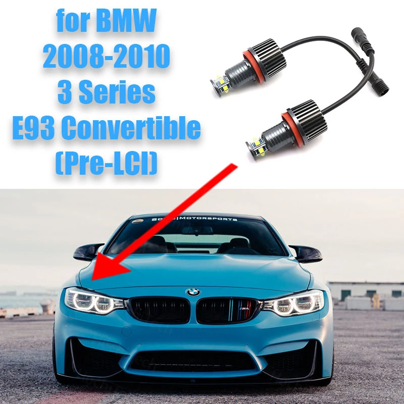 

White LED Marker Ultra Bright LED Chip 3-year Warranty LED Angel Eyes Marker for BMW 2008-2010 3 Series E93 (Pre-LCI) 120W