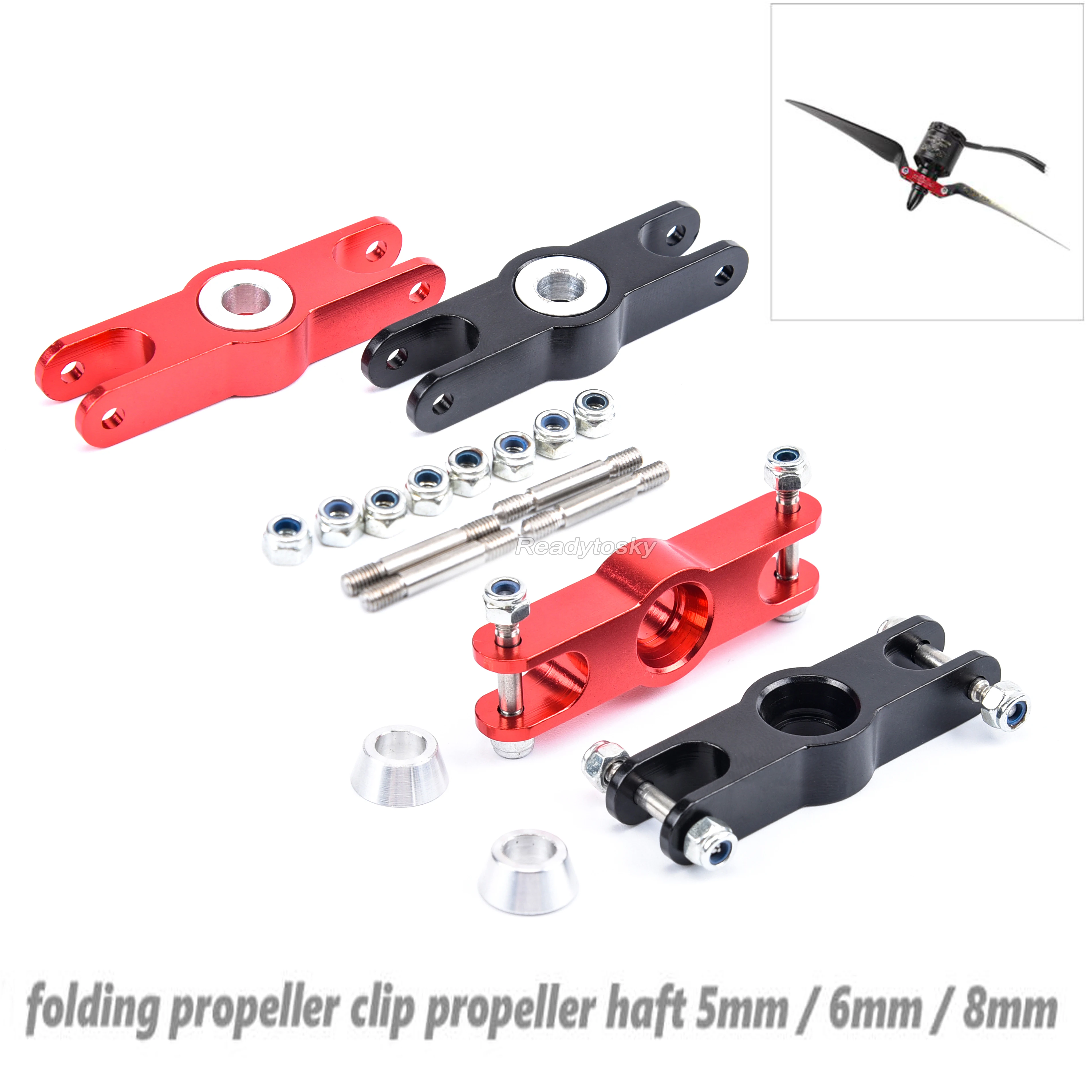 1PCS Folding Propeller Clip 5MM/6MM/8MM Props Adapter Thread Blade Shaft for RC Airplane Racing Drone Fixed-wing DIY Accessories