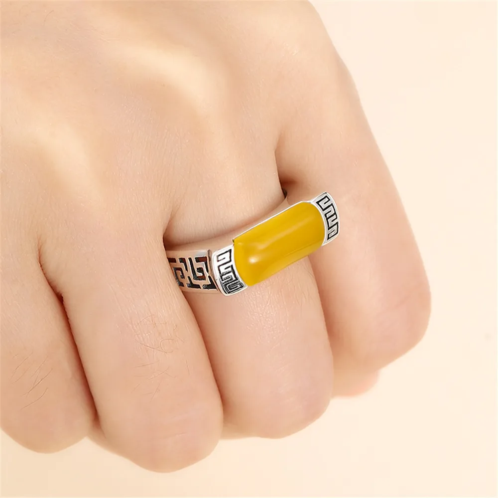 Ring Blank for 5x12mm/6x13mm/7x15mm/8x17mm Saddle Cabochons Thai Sterling Silver Adjustable Band Ring Base