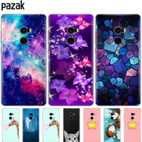 silicone case for Xiaomi Mix 2 case bumper back phone for Xiaomi Mi Mix 2 Mix2 soft tpu protective printing transparent coque