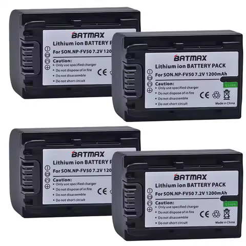 Batmax NP-FV50 NP FV50 Li-ion Battery for Sony HDR CX390 290E PJ510 820E 790E 660E XR260 CX700E PJ50E 30E SR68 CX180E VG10E