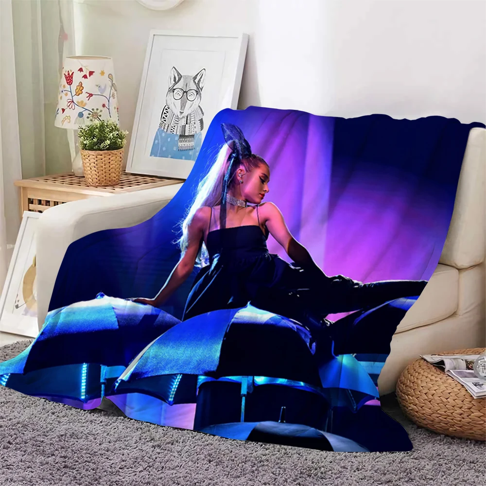 

CLOOCL Popular Singer Arina Grande Blanket 3D Print Cartoon Flannel Blanket Bedding Blanket Office Nap Blanket Picnic Blanket