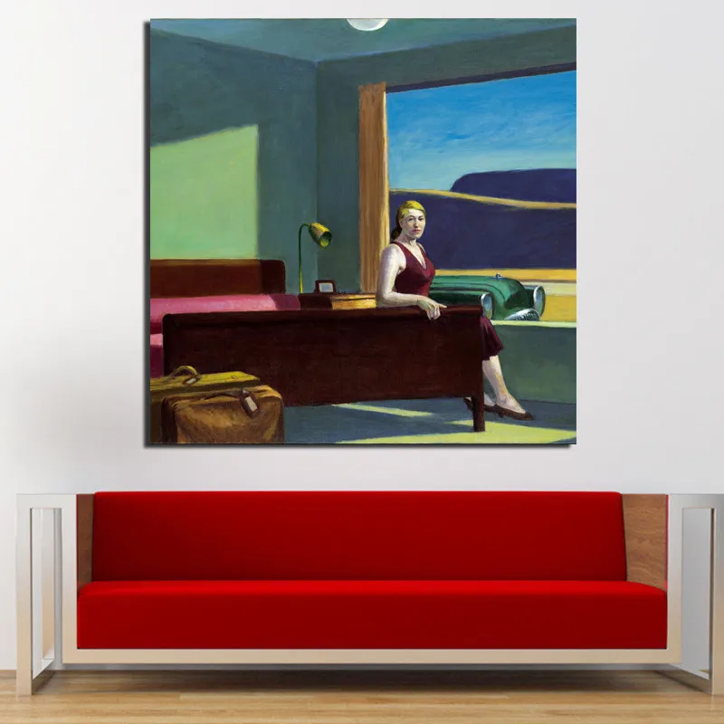 Western Motel Edward Hopper Wall Art Canvas Painting Posters Prints Modern Painting Wall Picture For Living Room Home Decoration